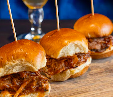 Tryst Gastro Lounge signature dishes Beef Sliders
Sweet Corn Crab Cakes
Watermelon Burrata